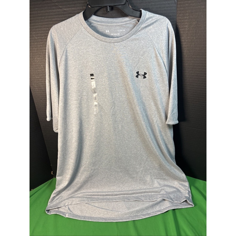 NWT Under Armour Men's Active Tech 2.0 Short Sleeve Tee Size L Light Grey